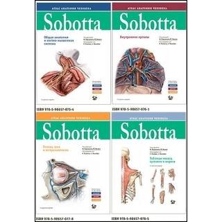 Комплект Sobotta. Атлас анатомии человека. Изд.2. Т1 + Т2+ Т3+таблицы Соботта 2021 г. (Логосфера)