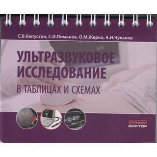Ультразвуковое исследование в таблицах и схемах. На пружине. Капустин 2025 г. (Умный доктор)